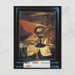 Vanitas mit einem Kristallball Postkarte