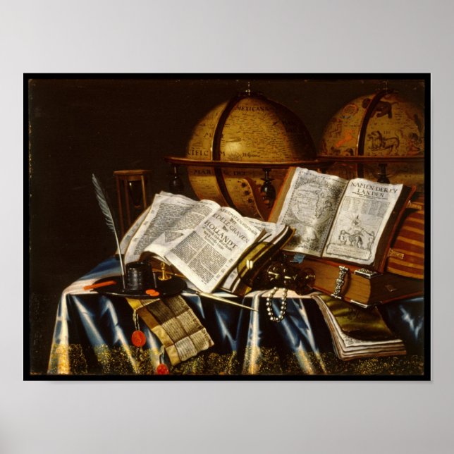 "Vanitas" Still Life - Adam Bernaert (1665) Poster (Vorne)