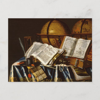 "Vanitas" Still Life - Adam Bernaert (1665) Postkarte