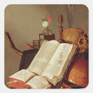 Vanitas Stillleben Quadratischer Aufkleber