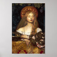 Vanity Pre-Raphaelite Frauenplakat