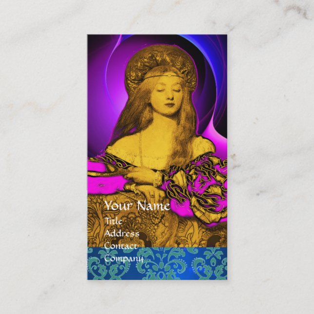 VANITY SCHAUTY-FASHION COSTUME DESIGNER Blue Damas Visitenkarte (Vorderseite)