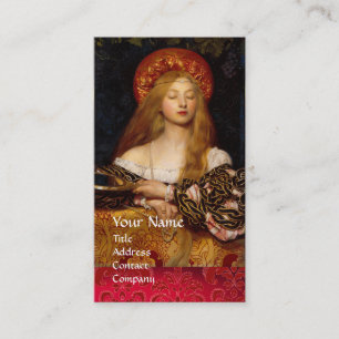 VANITY SCHAUTY-FASHION COSTUME DESIGNER Red Damask Visitenkarte