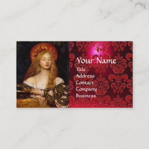 VANITY SCHAUTY-FASHION COSTUME DESIGNER Red Damask Visitenkarte