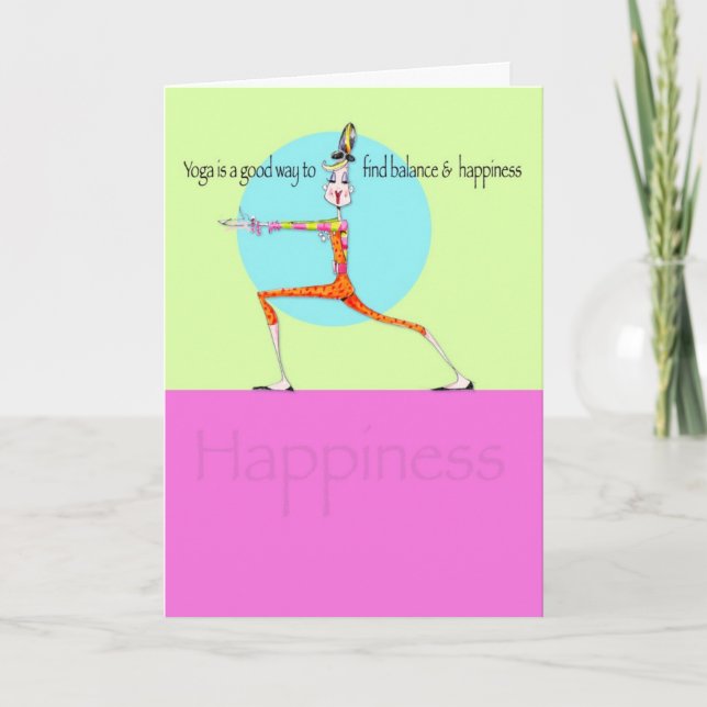 Vanity Yoga Happy Card Karte (Vorderseite)