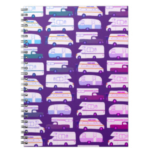 Vanlife Camping Camper RV Trailermuster Notizblock