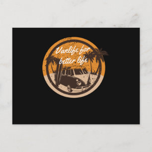 Vanlife für ein besseres Leben Postkarte