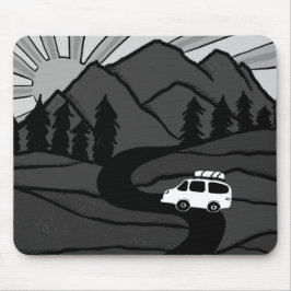 Vanlife MOUNTAIN SUNRISE Illustration Mousepad