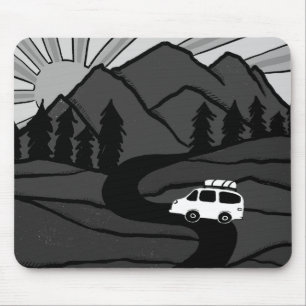 Vanlife MOUNTAIN SUNRISE Illustration Mousepad