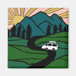 Vanlife Trees Forest Monte Brè Magnet