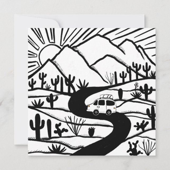 Vanlife Wüste Berg Entdecken Sie das Abenteuer (Vorderseite)