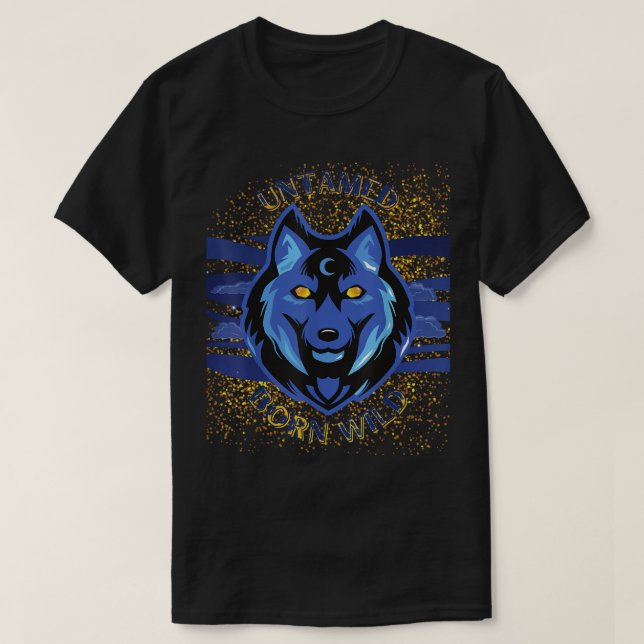 VanMoore Wolf Untamed Geboren Wild Oversized Gym G T-Shirt (Design vorne)