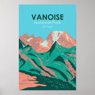 Vanoise Nationalpark Frankreich Vintag Poster