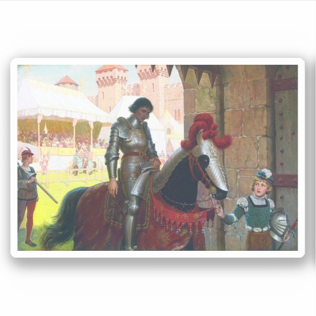 Vanquished, by Edmund Blair Leighton Aufkleber (Vorderseite)