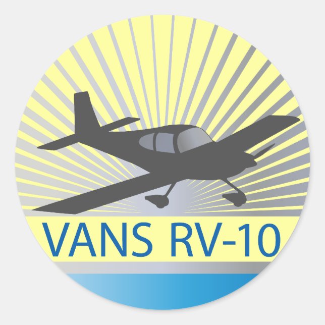 Vans RV-10 Runder Aufkleber (Vorderseite)