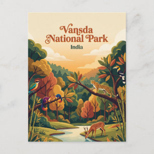Vansda-Nationalpark Indien Postkarte