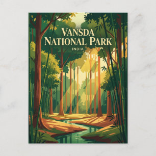 Vansda-Nationalpark Indien Postkarte