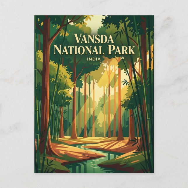 Vansda-Nationalpark Indien Postkarte (Vorderseite)