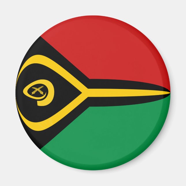 Vanuatu Fisheye Flag Magnet (Vorne)