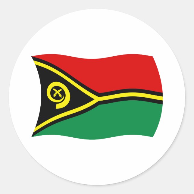 Vanuatu-Flag-Aufkleber Runder Aufkleber (Vorderseite)