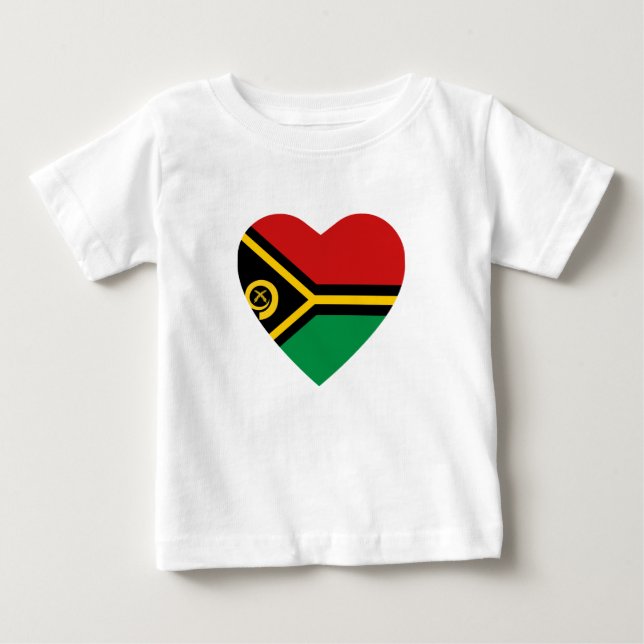 Vanuatu Flag Herz T - Shirt (Vorderseite)