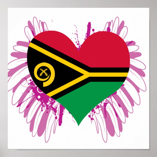 Vanuatu Flag kaufen Poster (Vorne)