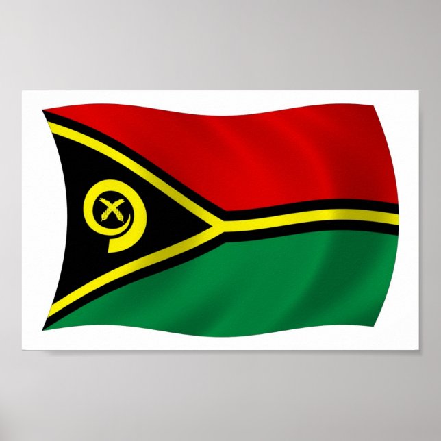 Vanuatu Flag Poster Print (Vorne)