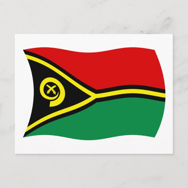 Vanuatu Flag Postkarte (Vorderseite)