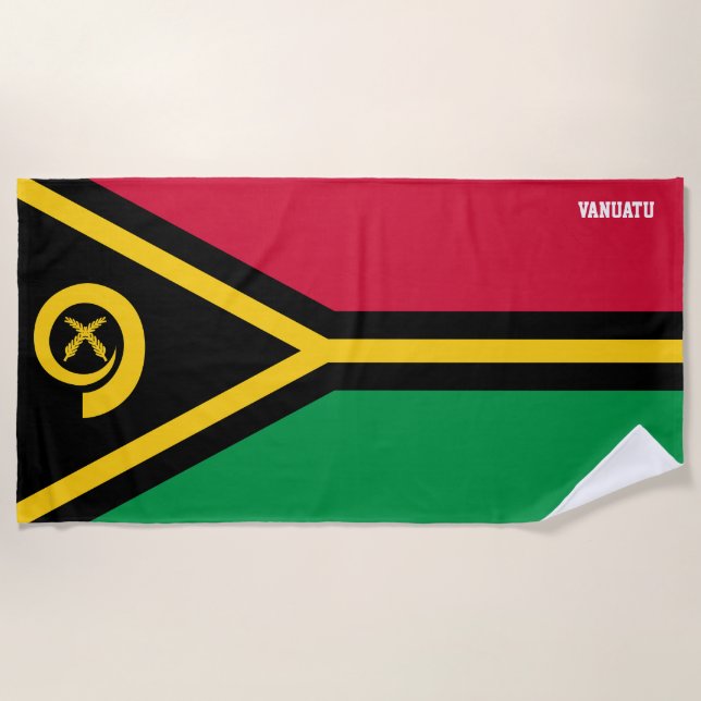 Vanuatu Flag Splendid Patriotic Strandtuch (Vorderseite)