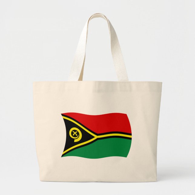 Vanuatu Flag Tote Bag Jumbo Stoffbeutel (Vorne)