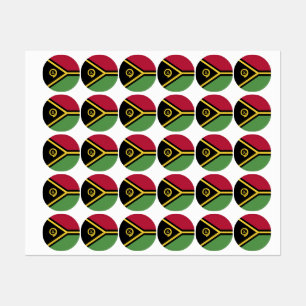 Vanuatu-Flagge Etiketten