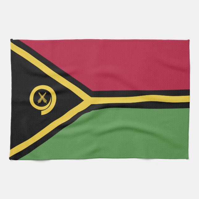 Vanuatu-Flagge Geschirrtuch (Horizontal)