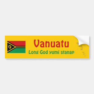 Vanuatu-Flagge + Karte-Aufkleber Autoaufkleber