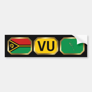 Vanuatu-Flagge-Karte-Code-Aufkleber Autoaufkleber