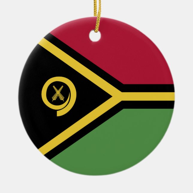 Vanuatu-Flagge Keramik Ornament (Vorne)