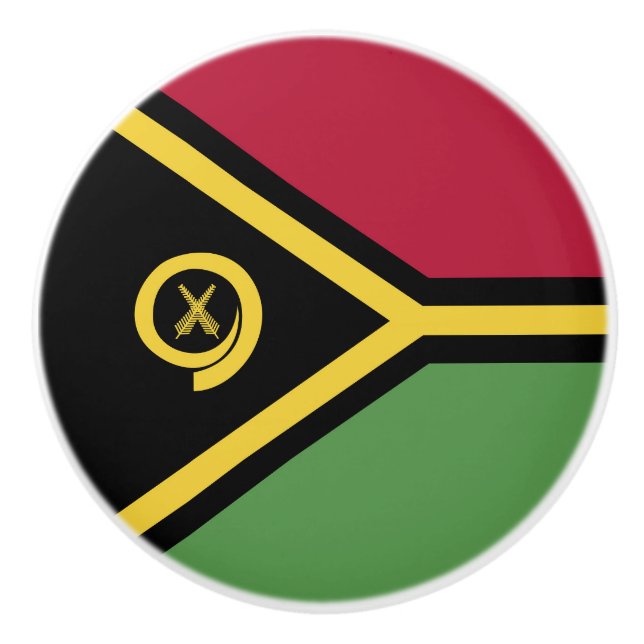 Vanuatu-Flagge Keramikknauf (Vorderseite)