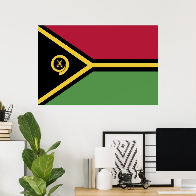 Vanuatu-Flagge Poster (Heimbüro)