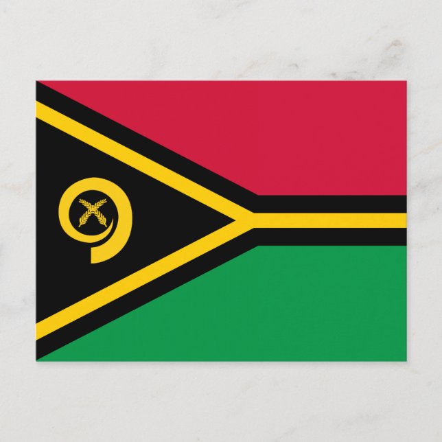 Vanuatu-Flagge Postkarte (Vorderseite)