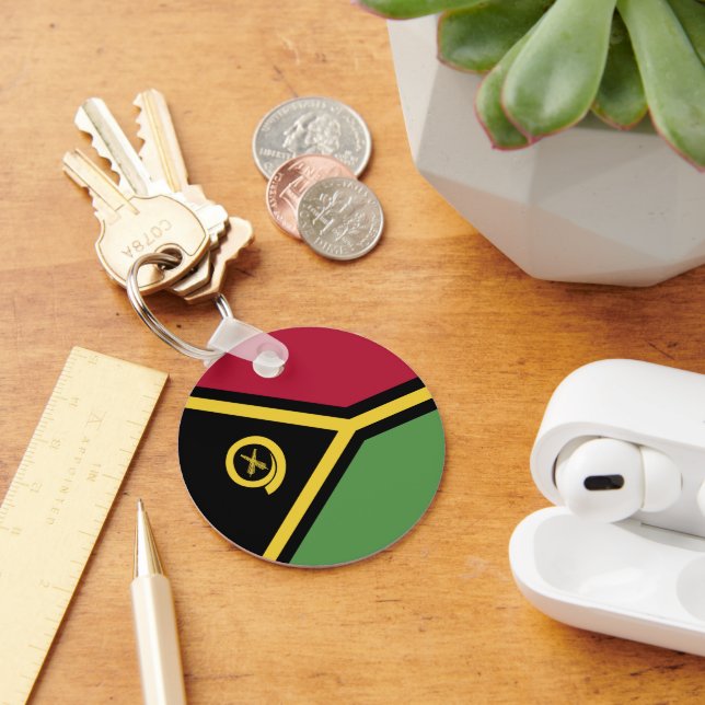 Vanuatu-Flagge Schlüsselanhänger (Schreibtisch)