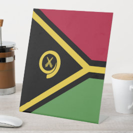 Vanuatu-Flagge Sockelschild