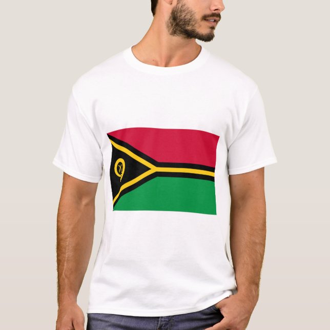 Vanuatu-Flagge T-Shirt (Vorderseite)
