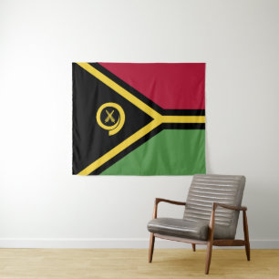 Vanuatu-Flagge Wandteppich