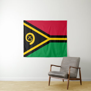 Vanuatu-Flagge Wandteppich