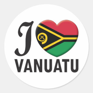 Vanuatu Liebe Runder Aufkleber