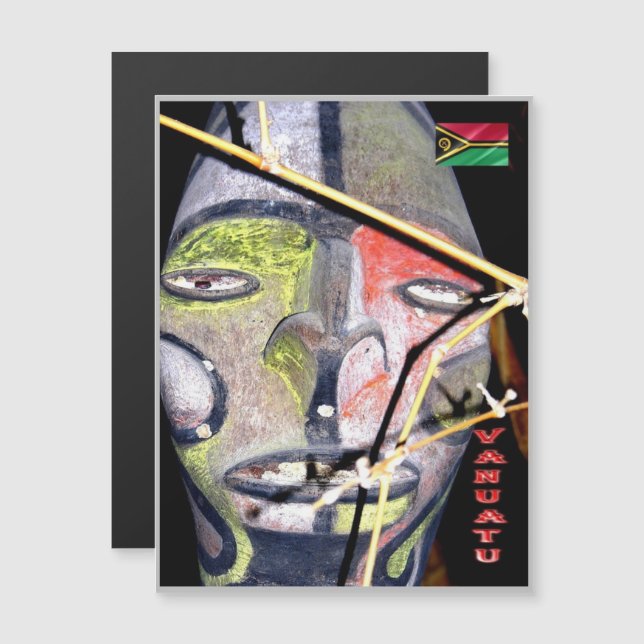 Vanuatu - Maske - Magnetkarte (Vorne/Hinten)