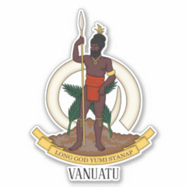 Vanuatu National Coat of Arms Patriotic Aufkleber
