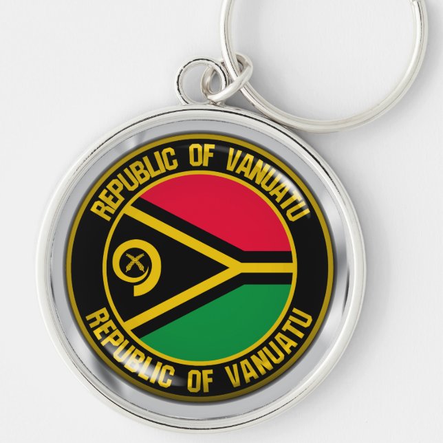 Vanuatu RundEmblem Schlüsselanhänger (Vorne)
