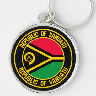 Vanuatu RundEmblem Schlüsselanhänger