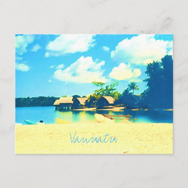 Vanuatu tropische Inselparadies Postkarte (Vorderseite)