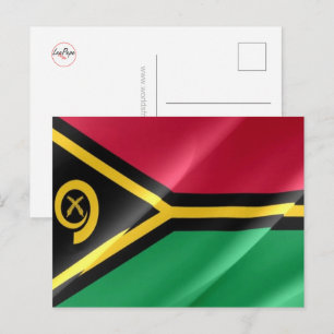 Vanuatu - Waving Flag - Postkarte